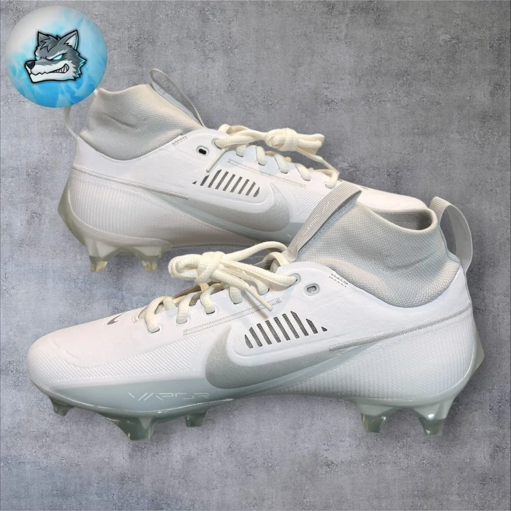 Nike Vapor Edge Pro 360 2 Football White Metallic Silver Men's Sz 16 DA5456-100